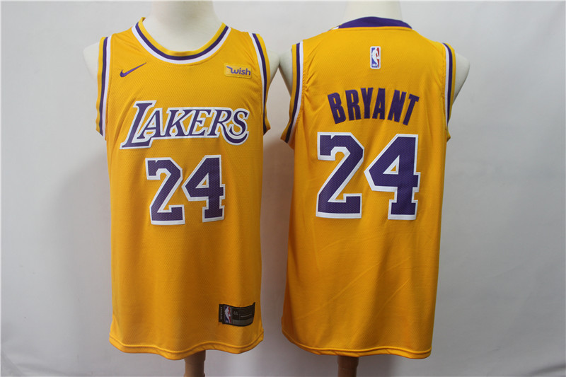 Lakers 24 Kobe Bryant Gold 2018-19 Nike Swingman Jersey