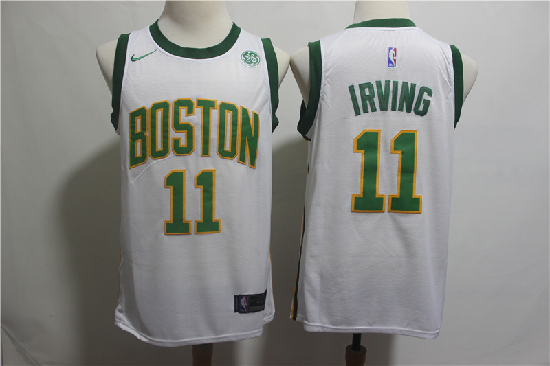 Celtics 11 Kyrie Irving White 2018-19 City Edition Nike Swingman Jersey