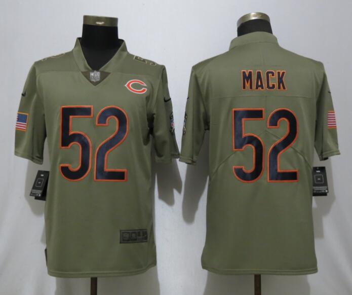 Nike Bears 52 Khalil Mack Olive Salute To Service Limited Jersey