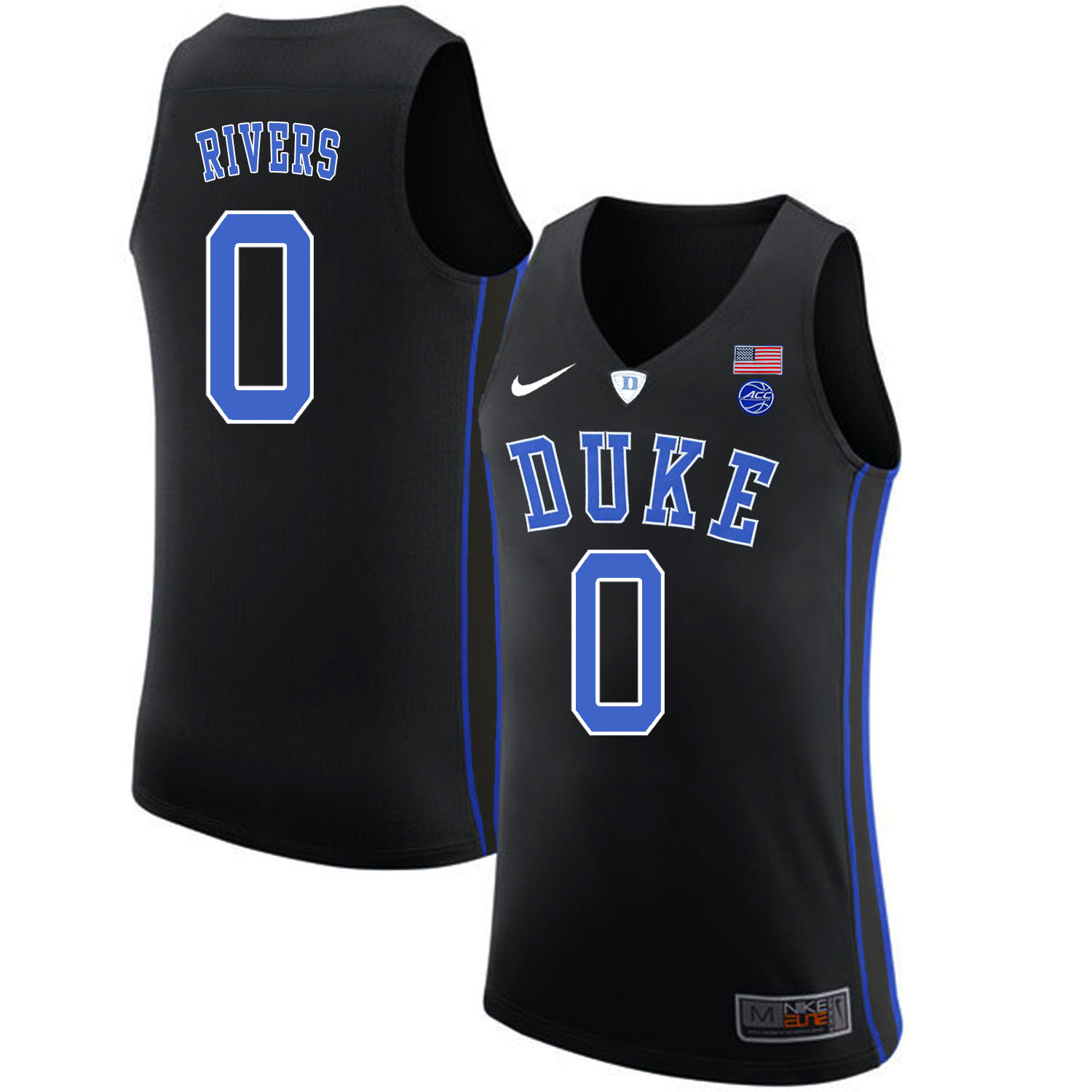 Duke Blue Devils 0 Austin Rivers Black Nike College Basketball Jersey