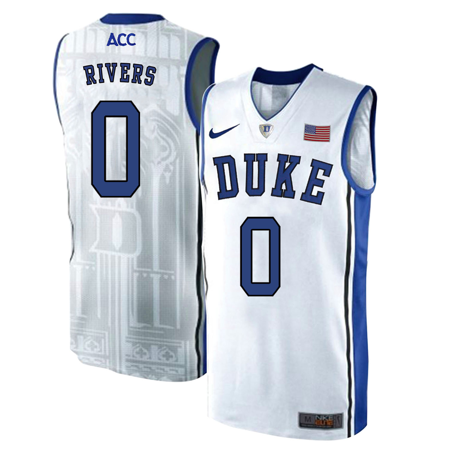 Duke Blue Devils 0 Austin Rivers White Elite Nike College Basketball Jersey