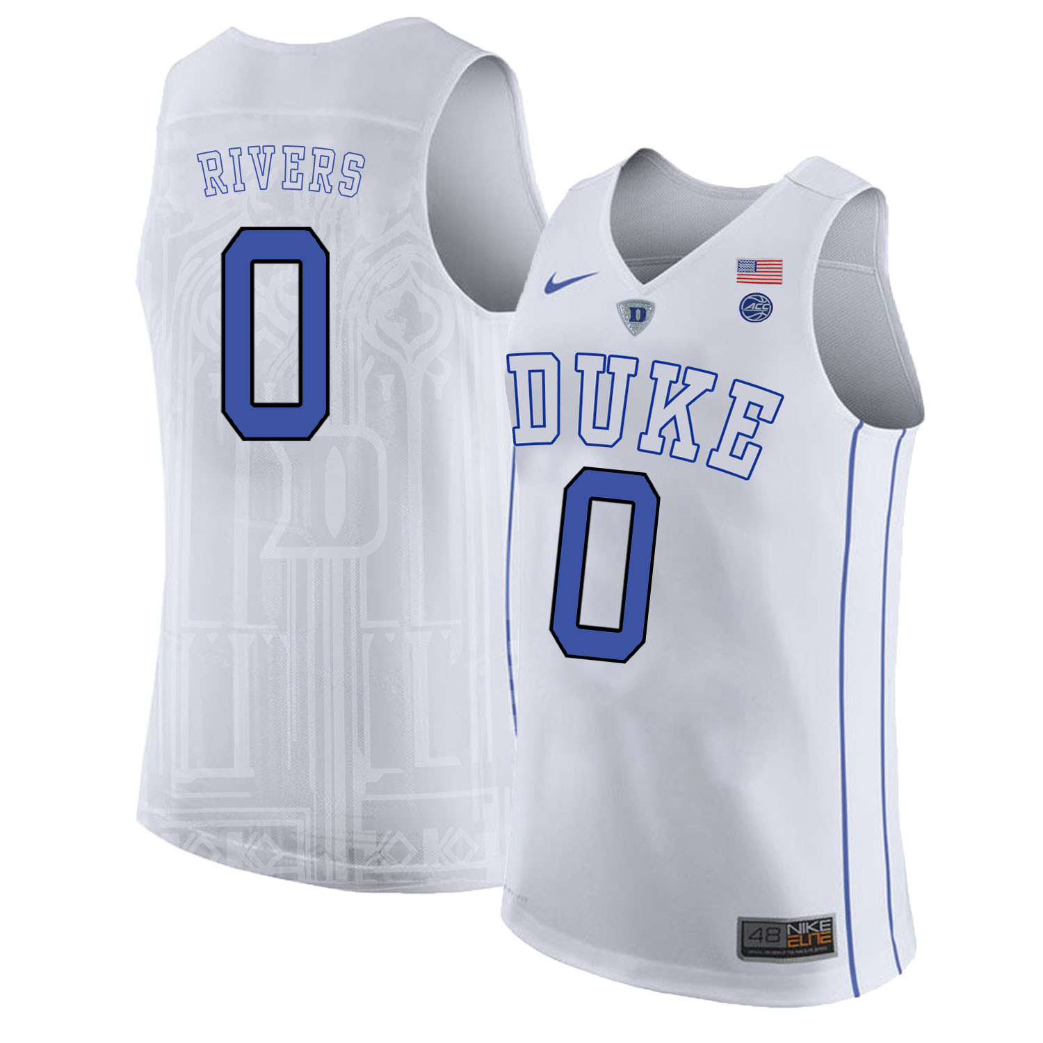 Duke Blue Devils 0 Austin Rivers White Nike College Basketball Jersey