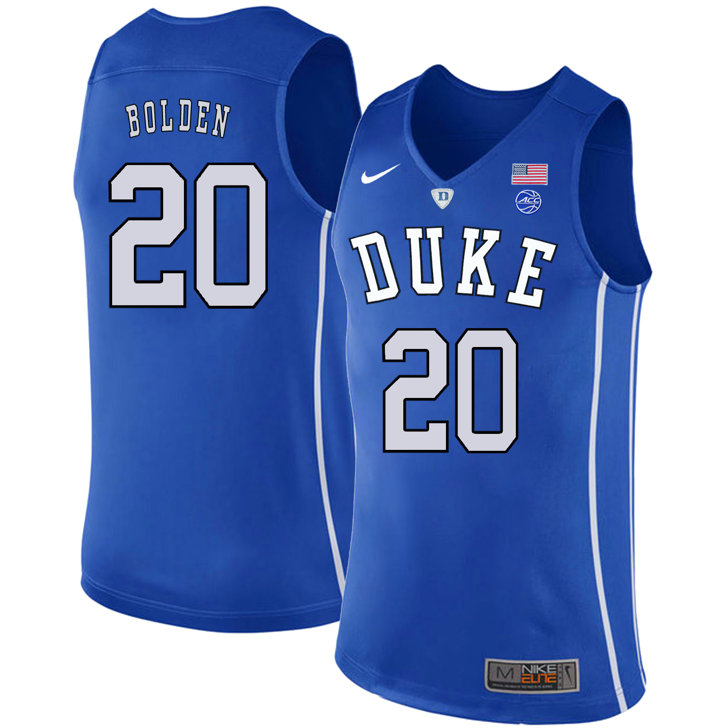 Duke Blue Devils 20 Marques Bolden Blue Nike College Basketball Jersey