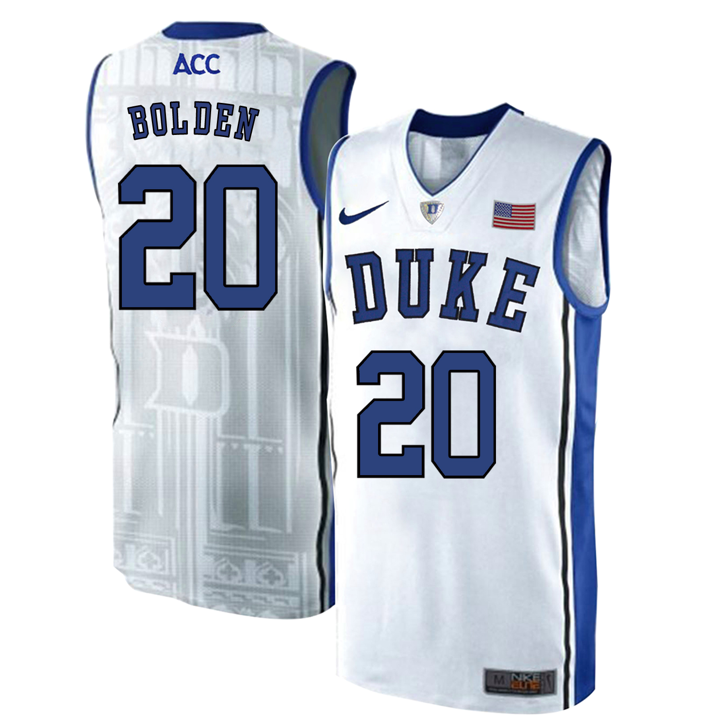 Duke Blue Devils 20 Marques Bolden White Elite Nike College Basketball Jersey