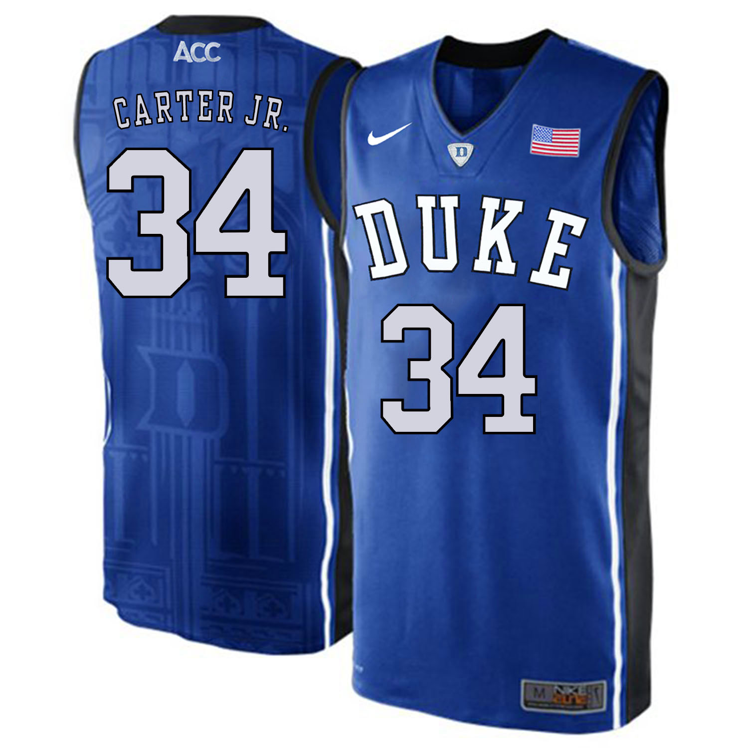 Duke Blue Devils 34 Wendell Carter Jr. Blue Nike College Basketball Jersey