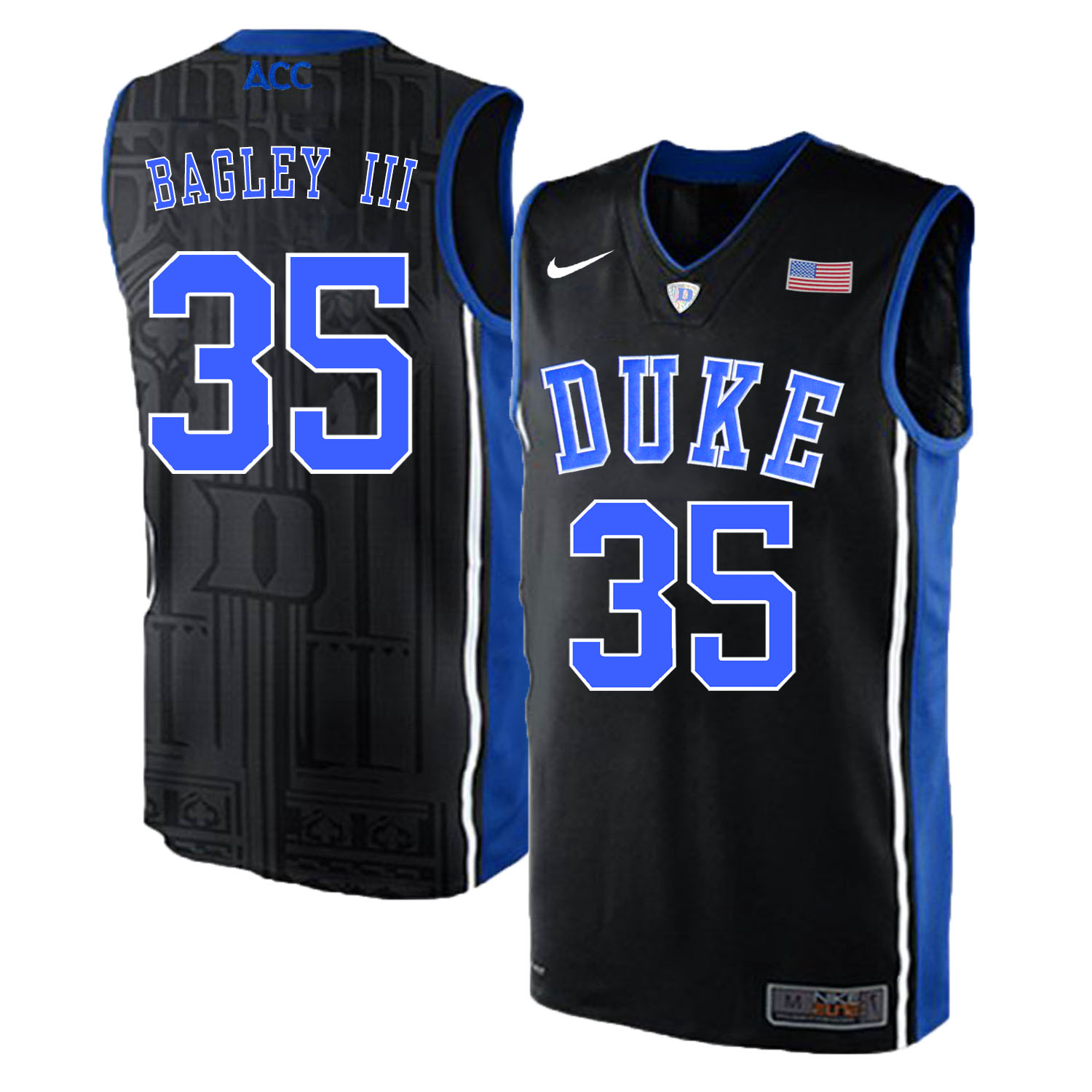 Duke Blue Devils 35 Marvin Bagley III Black Elite Nike College Basketball Jersey