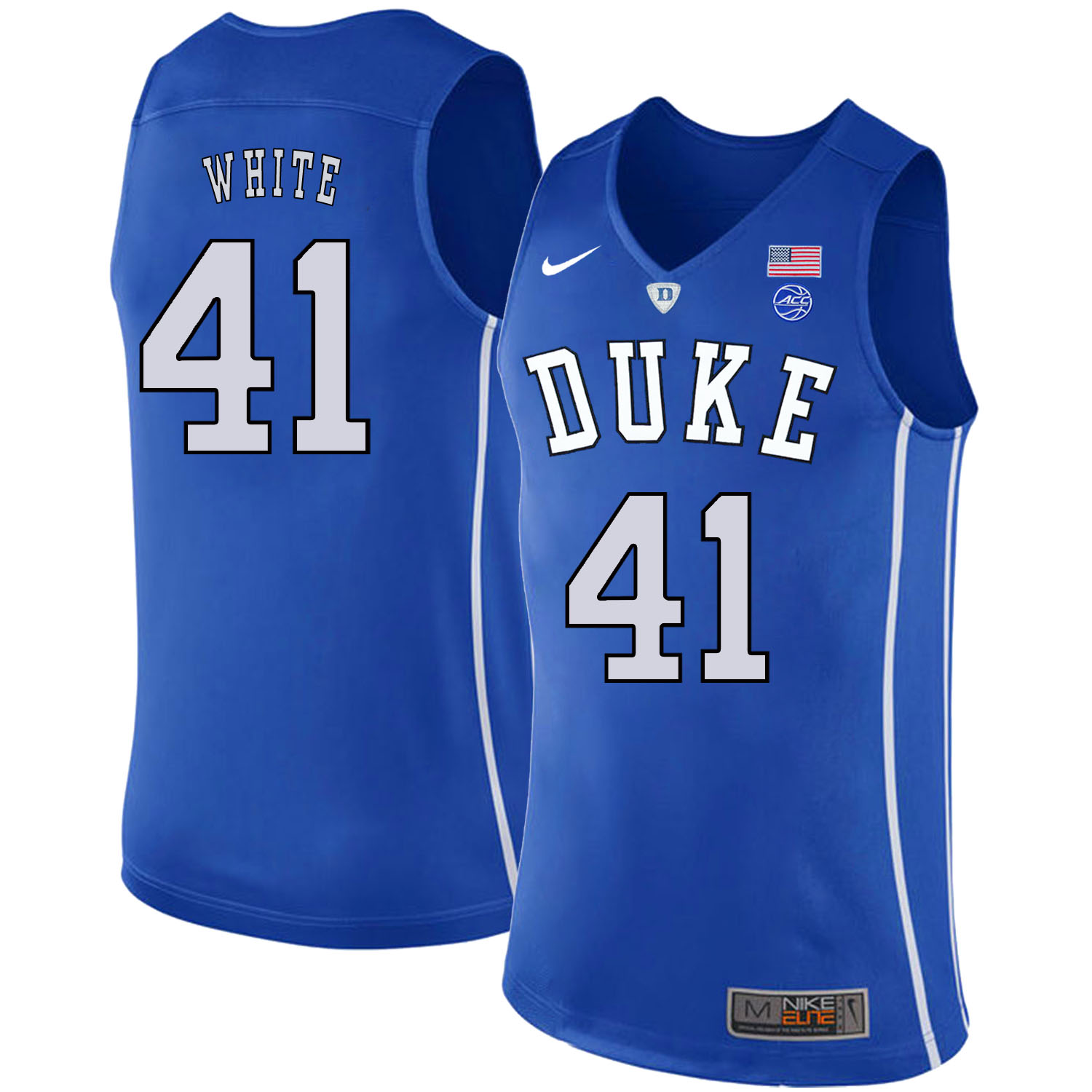 Duke Blue Devils 41 Jack White Blue Nike College Basketball Jersey