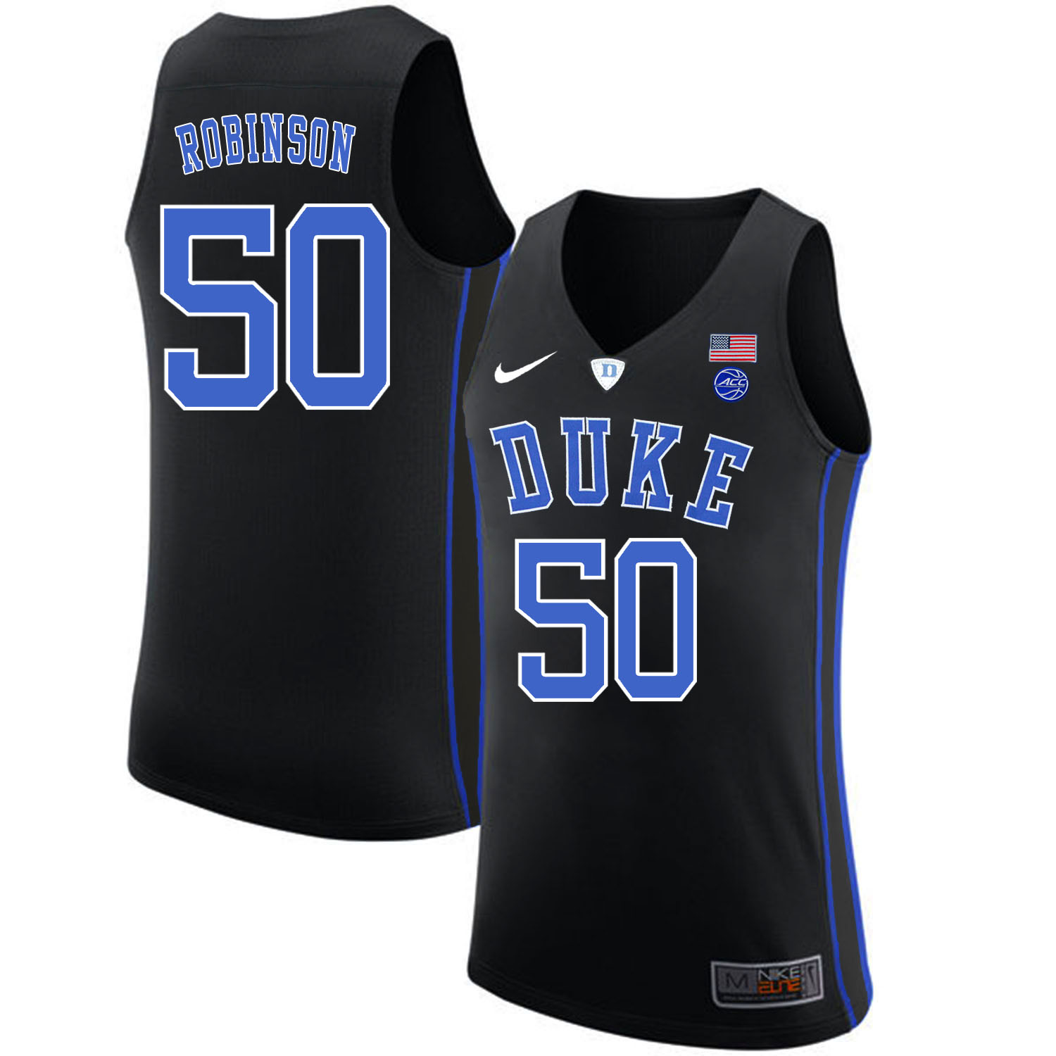 Duke Blue Devils 50 Justin Robinson Black Nike College Basketball Jersey