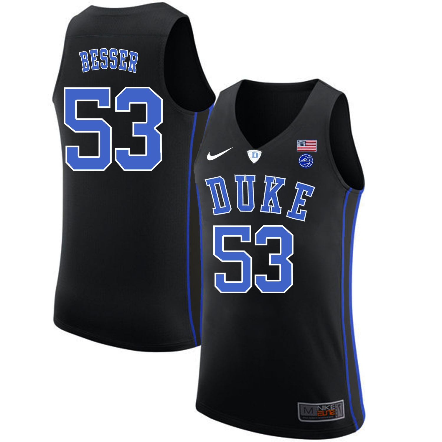 Duke Blue Devils 53 Brennan Besser Black Nike College Basketball Jersey