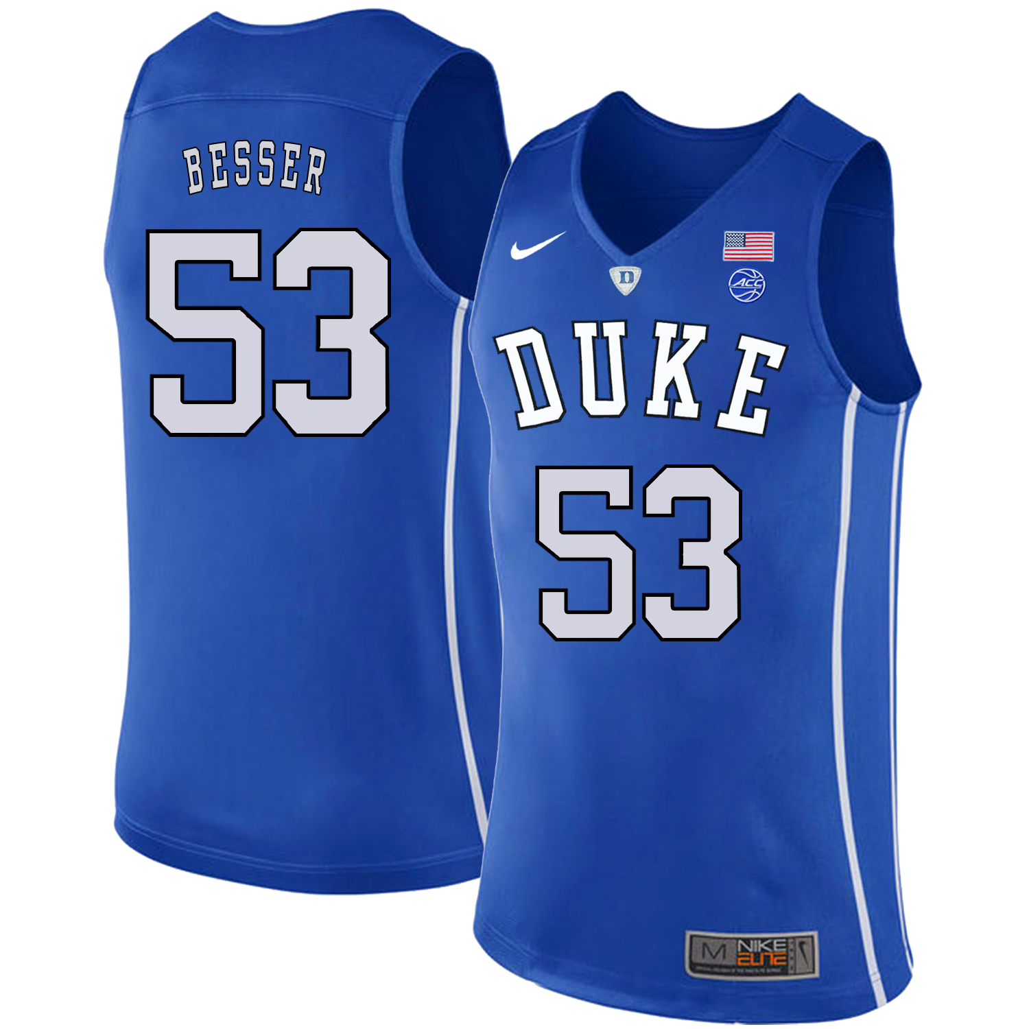 Duke Blue Devils 53 Brennan Besser Blue Nike College Basketball Jersey