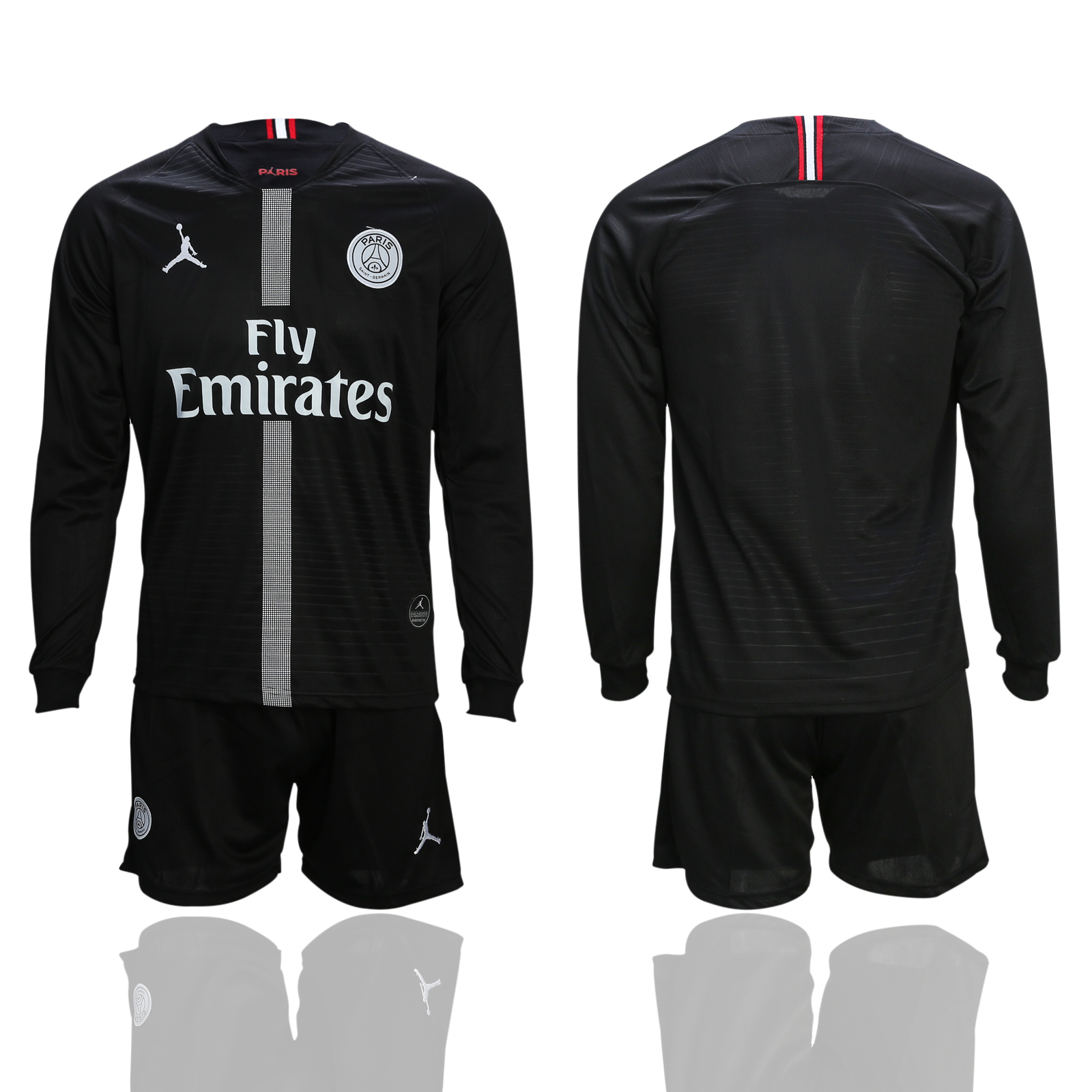 2018-19 Paris Saint-Germain Black UEFA Champions League Long Sleeve Soccer Jersey