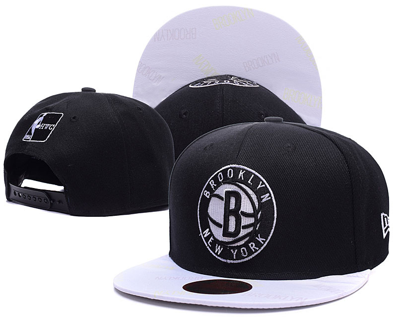 Brooklyn Nets Fresh Logo Black Adjustable Hat TX