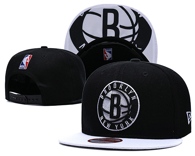 Brooklyn Nets Team Logo Black Adjustable Hat TX