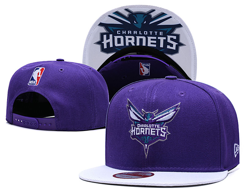 Hornets Fresh Logo Purple Adjustable Hat TX
