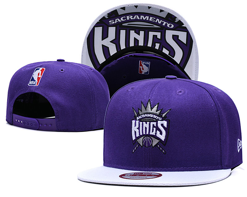 Sacramento Kings Fresh Logo Purple Adjustable Hat TX