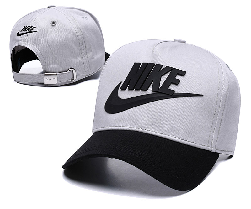 Nike Classic Gray Black Peaked Adjustable Hat TX