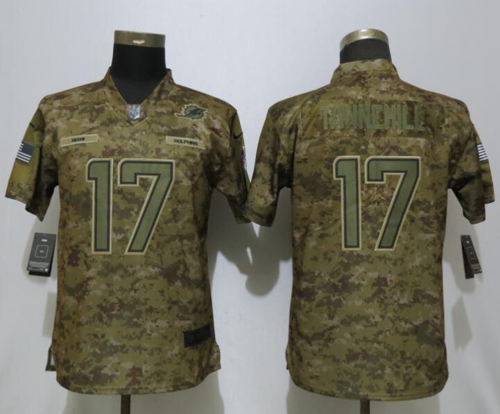 Nike Dolphins 17 Rayn Tannehill Camo Women Salute To Service Limited Jersey