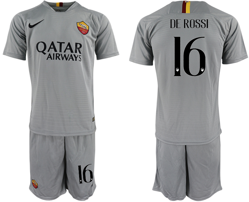 2018-19 Roma 16 DE ROSSI Away Soccer Jersey