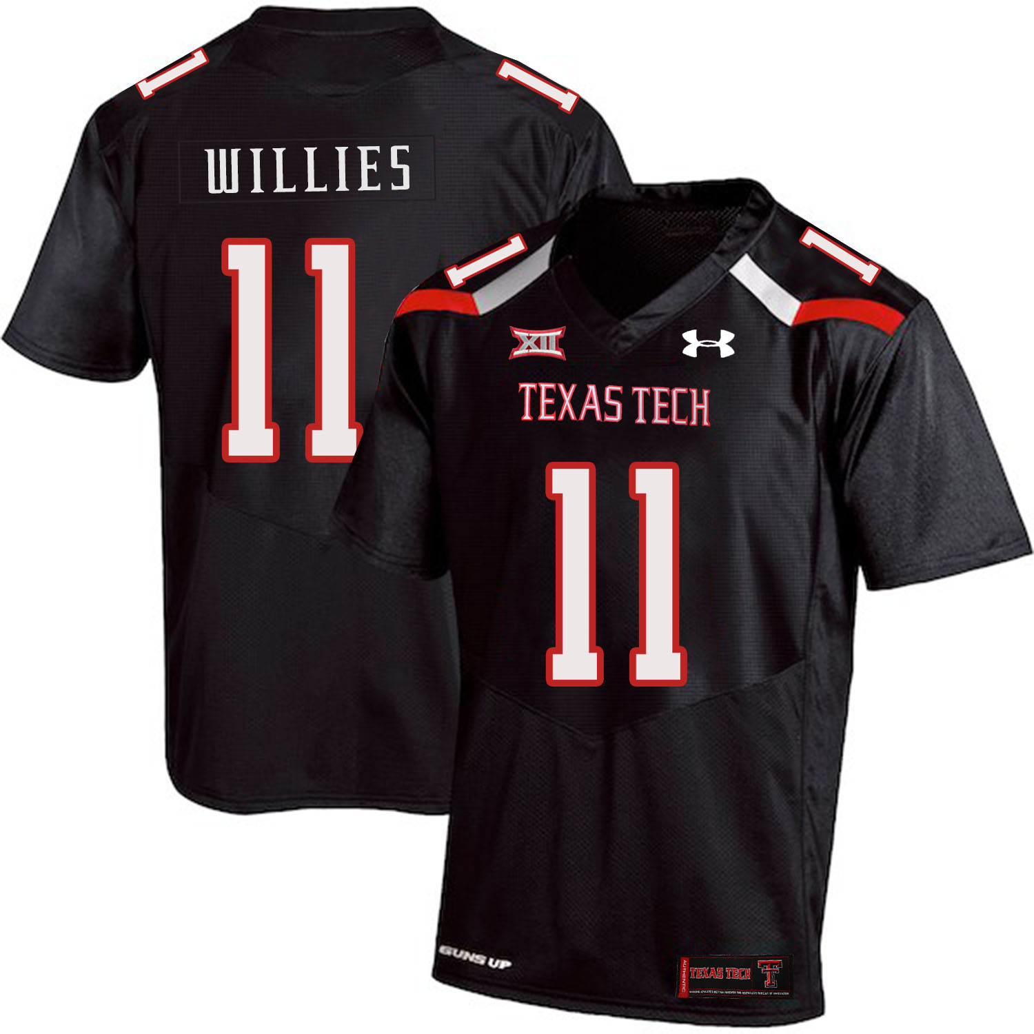 Texas Tech Red Raiders 11 Derrick Willies Black College Football Jersey