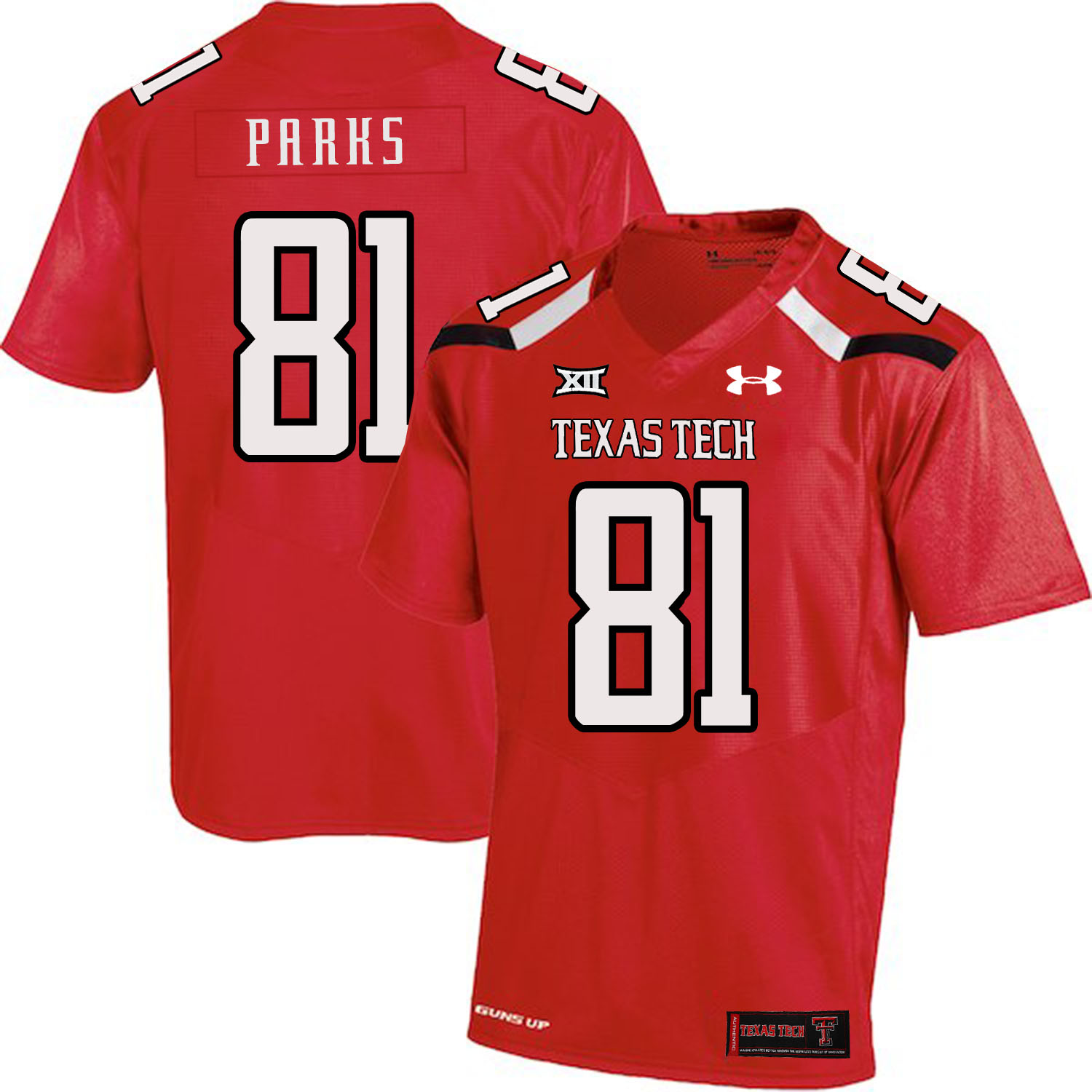 Texas Tech Red Raiders 81 Dave Parks Red College Football Jersey