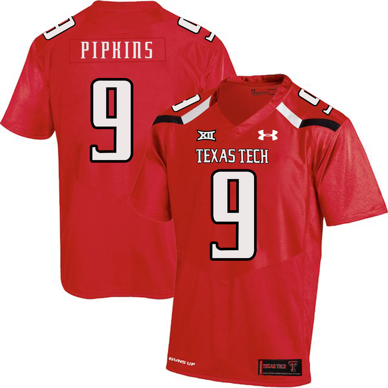 Texas Tech Red Raiders 9 Ondre Pipkins Red College Football Jersey
