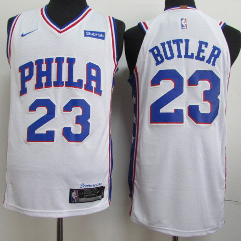 76ers 23 Jimmy Butler White Nike Authentic Jersey