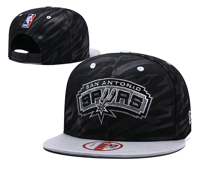 Spurs Fresh Logo Black Adjustable Hat TX