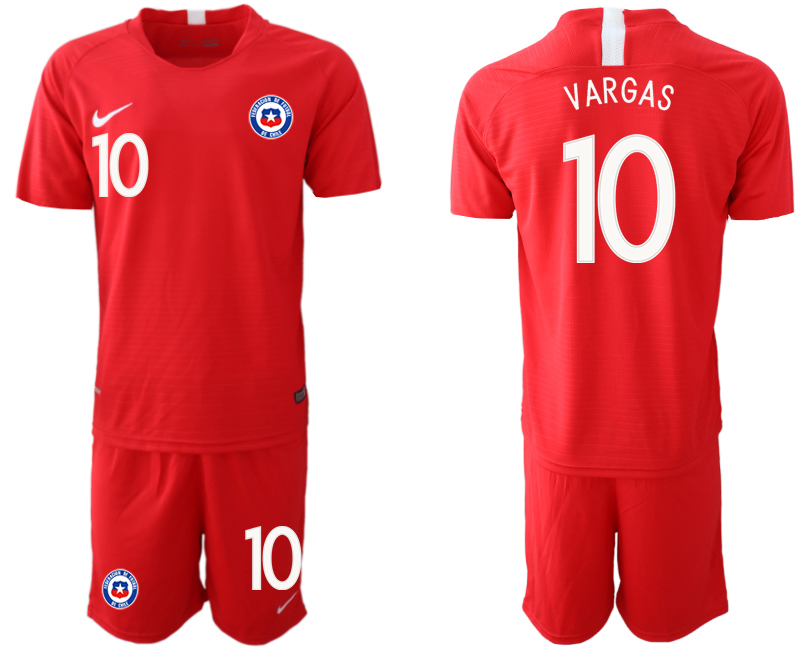 2018-19 Chile 10 VARGAS Home Soccer Jersey