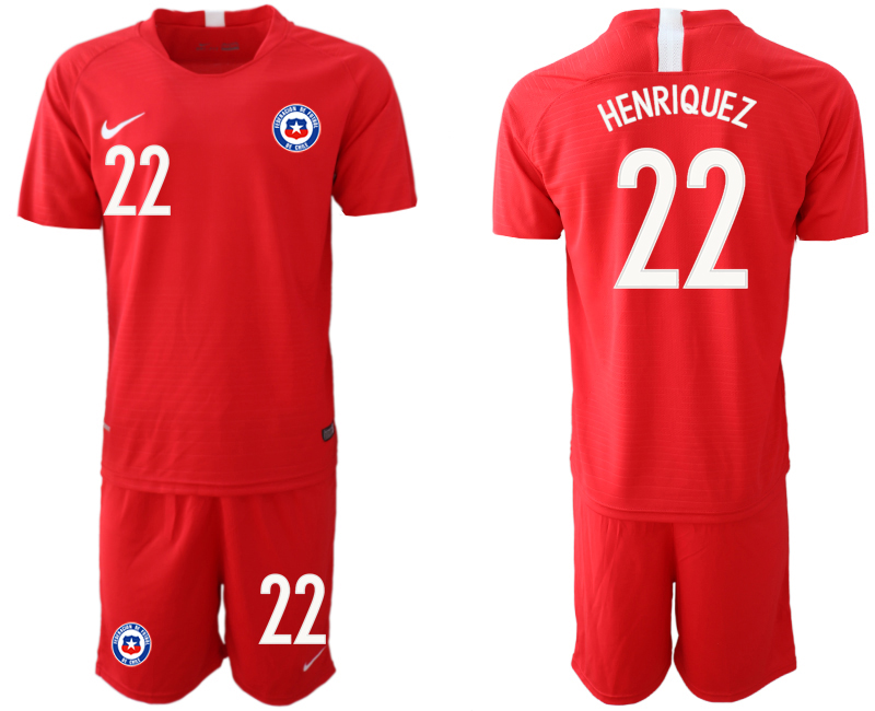 2018-19 Chile 22 HENRIQUEZ Home Soccer Jersey