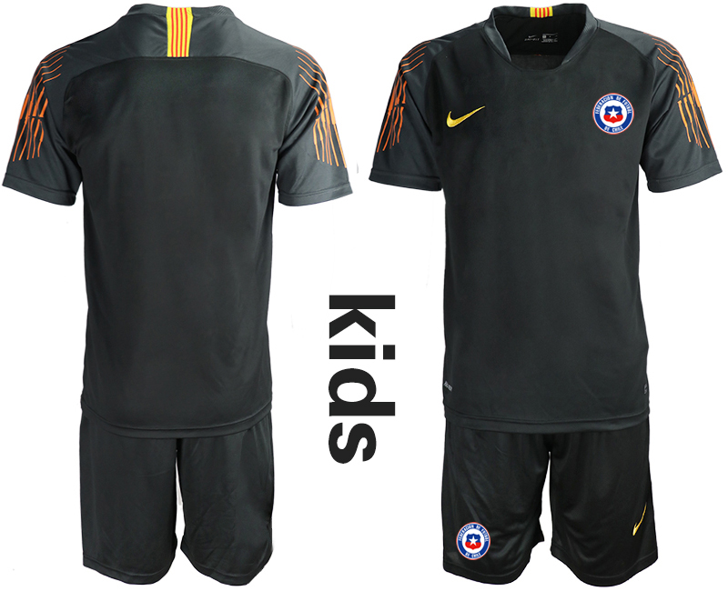2018-19 Chile Black Youth Goalkeeper Soccer Jersey