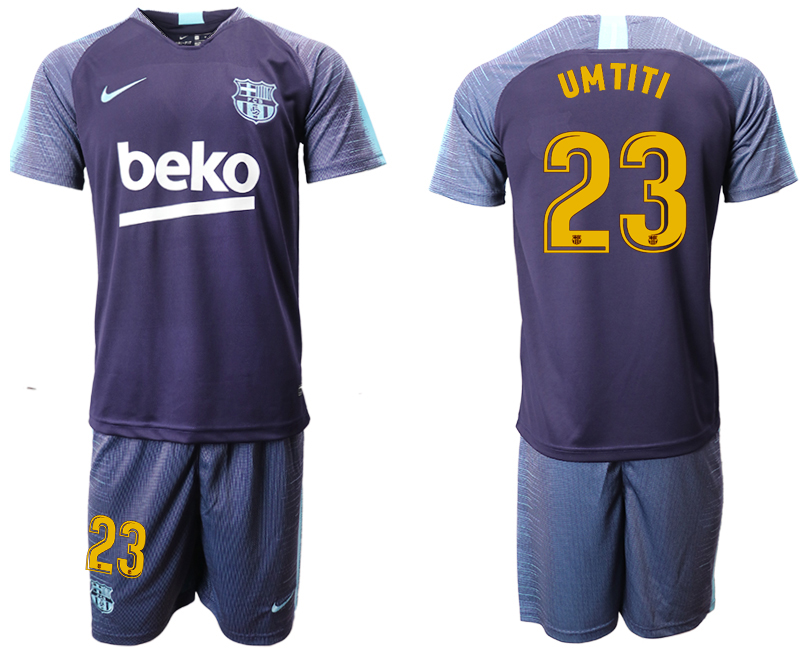 2018-19 Barcelona 23 UMTITI Dark Blue Training Soccer Jersey