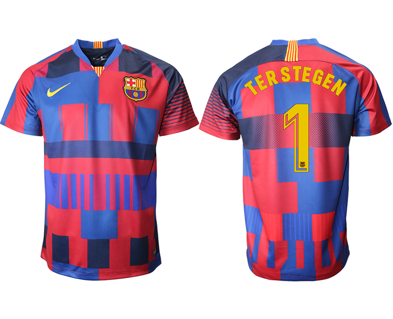 2018-19 Barcelona 1 TER STEGEN 20th Anniversary Stadium Soccer Jersey