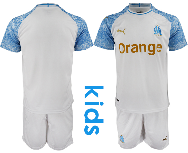 2018-19 Marseille Home Youth Soccer Jersey
