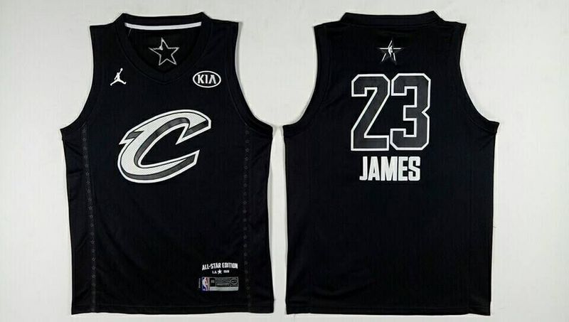 Cavaliers 23 Lebron James Black 2018 All-Star Game Jordan Brand Authentic Jersey