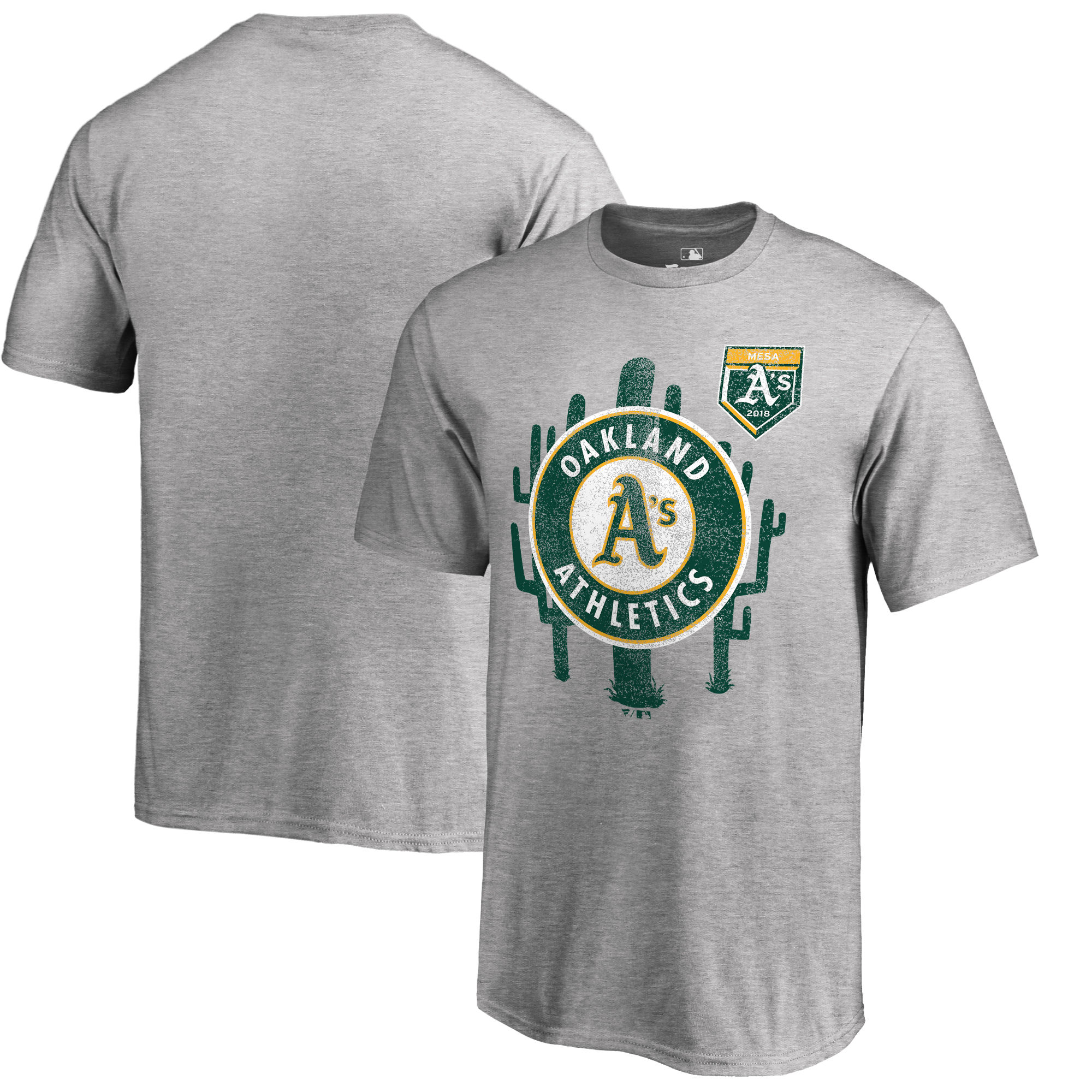 Oakland Athletics Fanatics Branded 2018 MLB Spring Training Vintage T Shirt Heather Gray