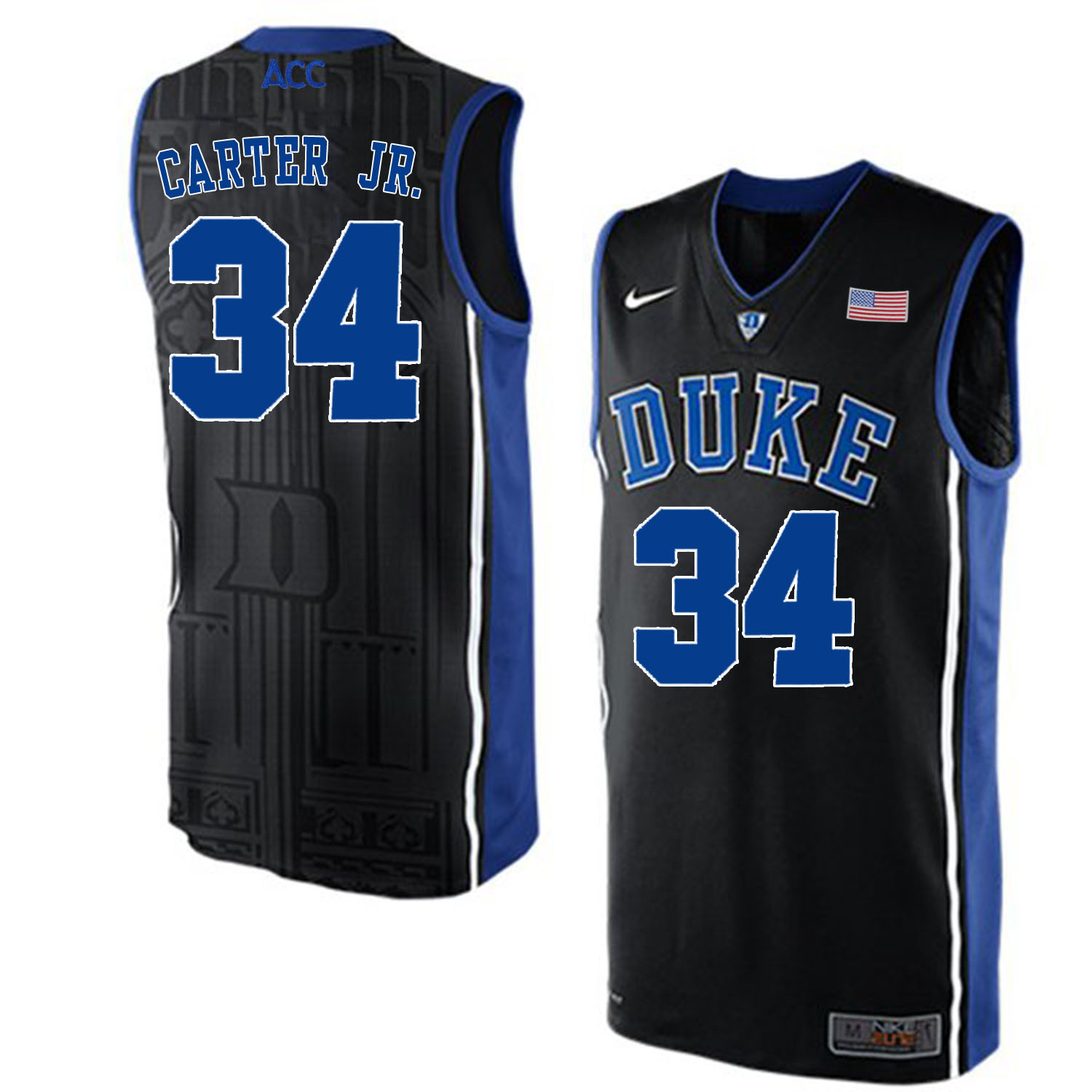 Duke Blue Devils 34 Wendell Carter Jr. Black College Basketball Elite Jersey