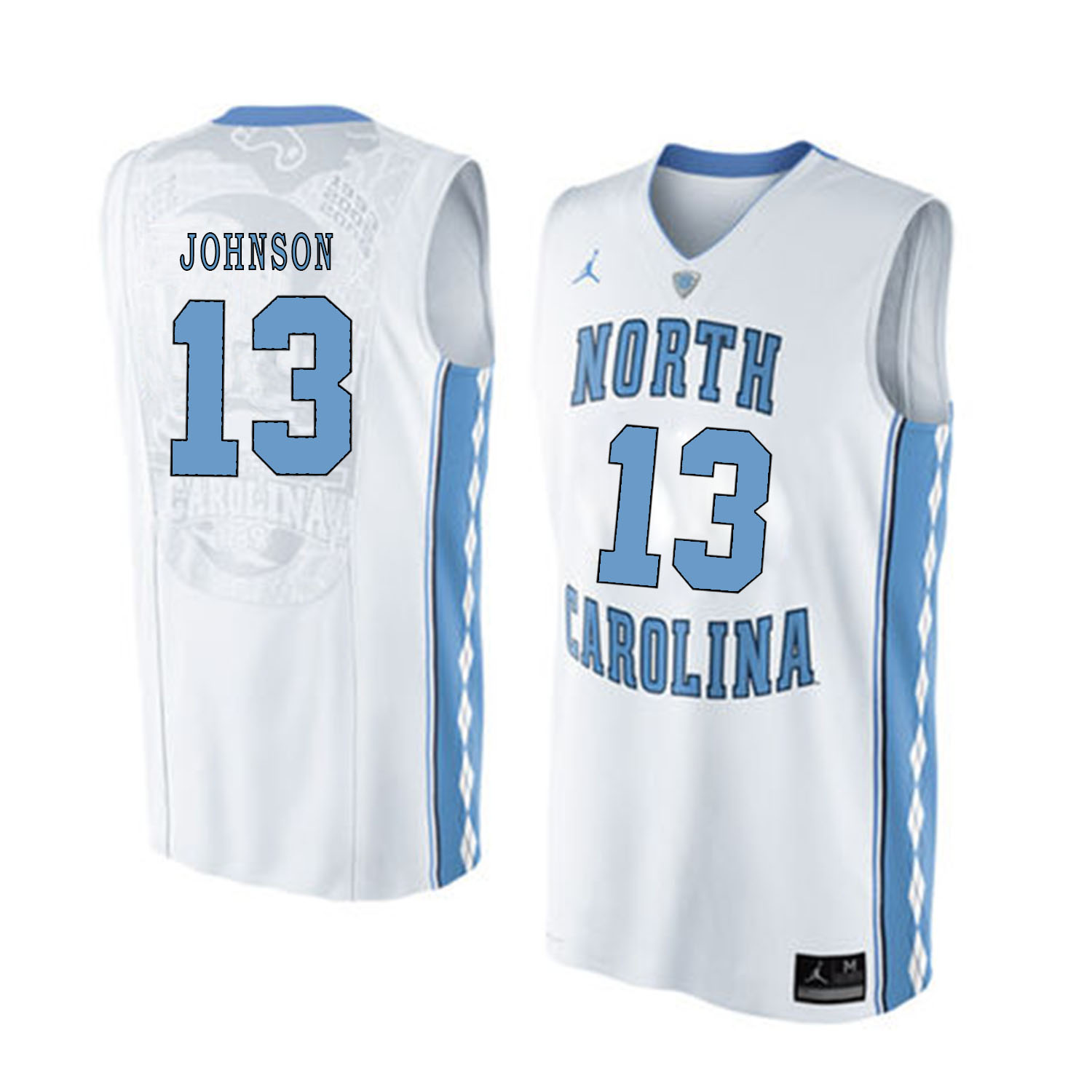North Carolina Tar Heels 13 Cameron Johnson White College Basketball Jersey