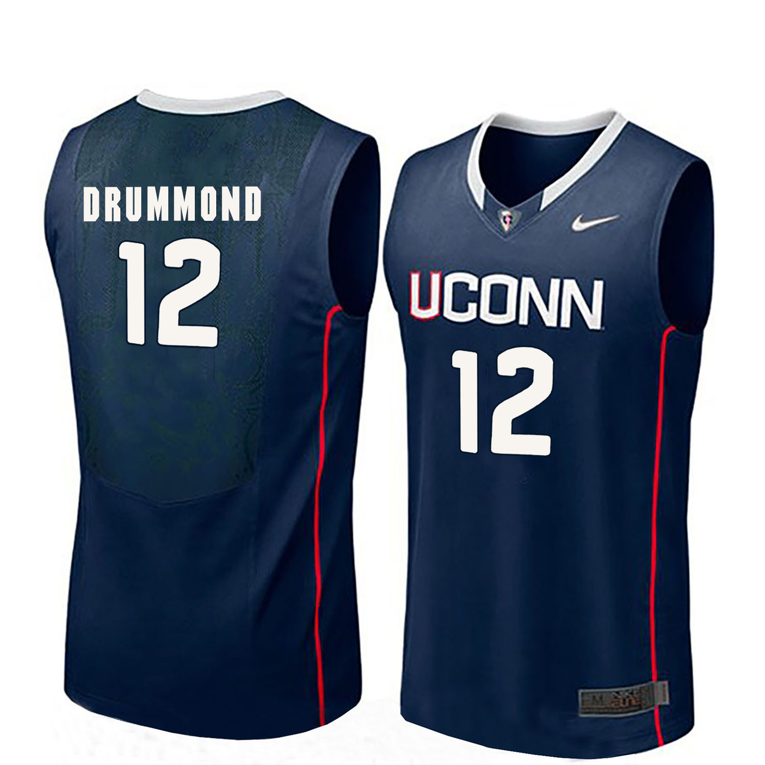 UConn Huskies 12 Andre Drummond Navy College Basketball Jersey