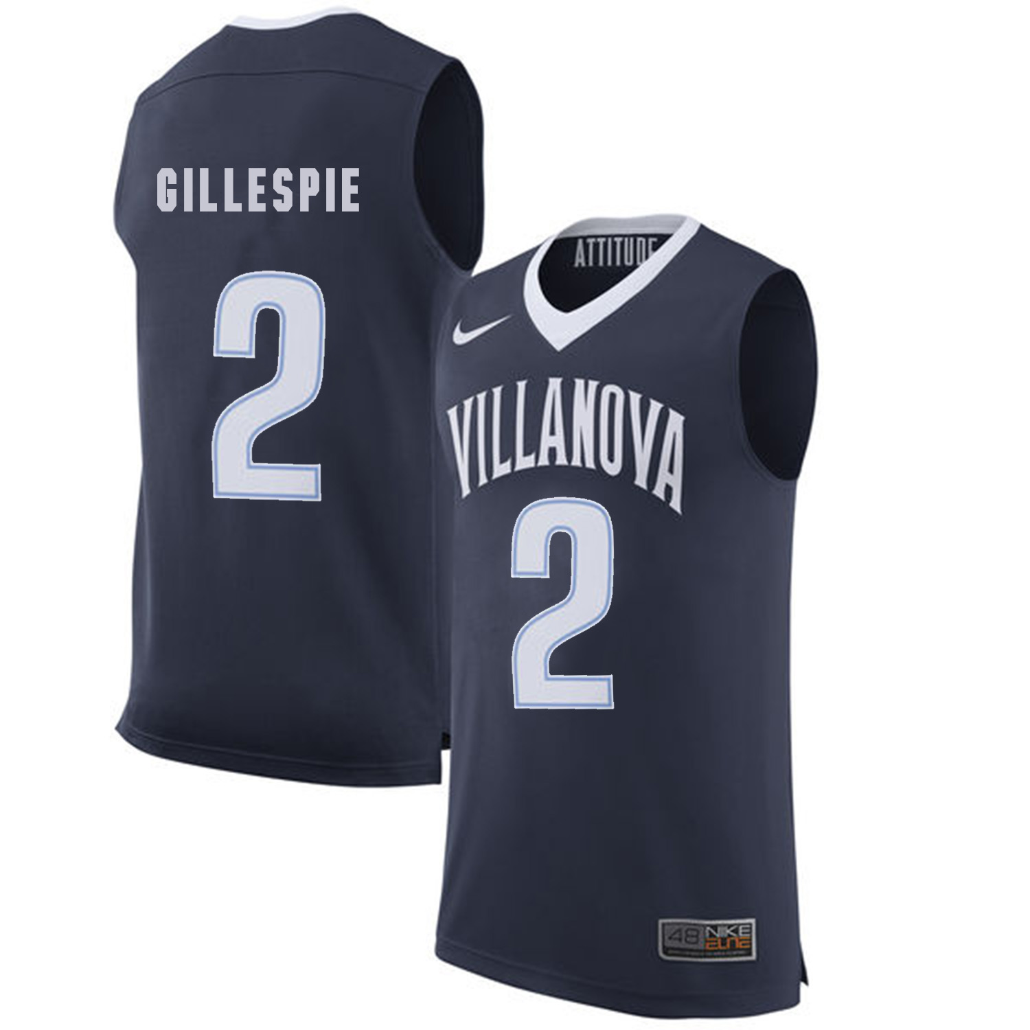 Villanova Wildcats 2 Collin Gillespie Navy College Basketball Jersey