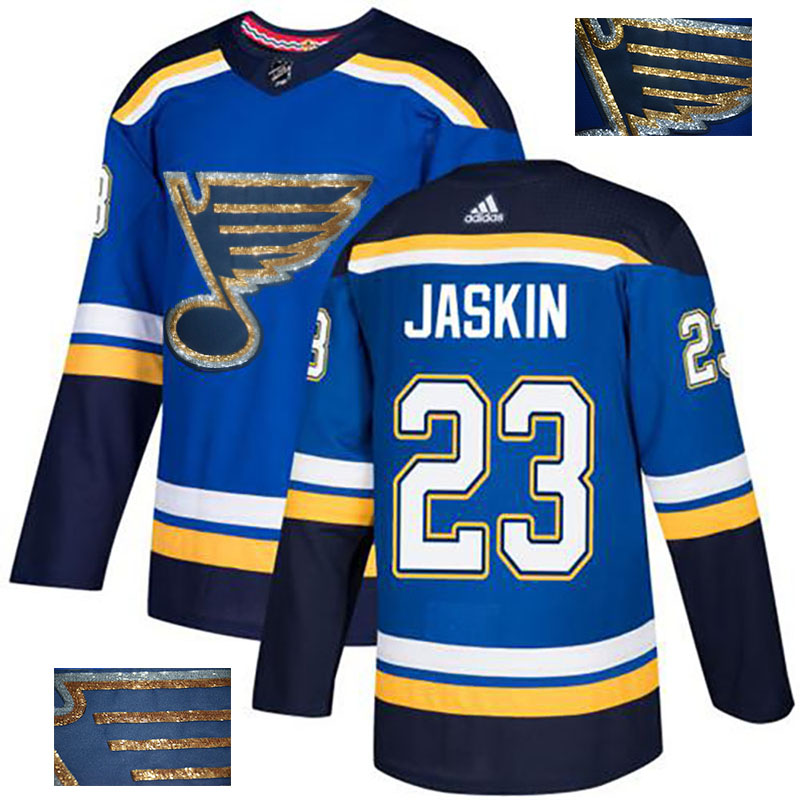 Blues 23 Dmitrij Jaskin Blue Glittery Edition Adidas Jersey