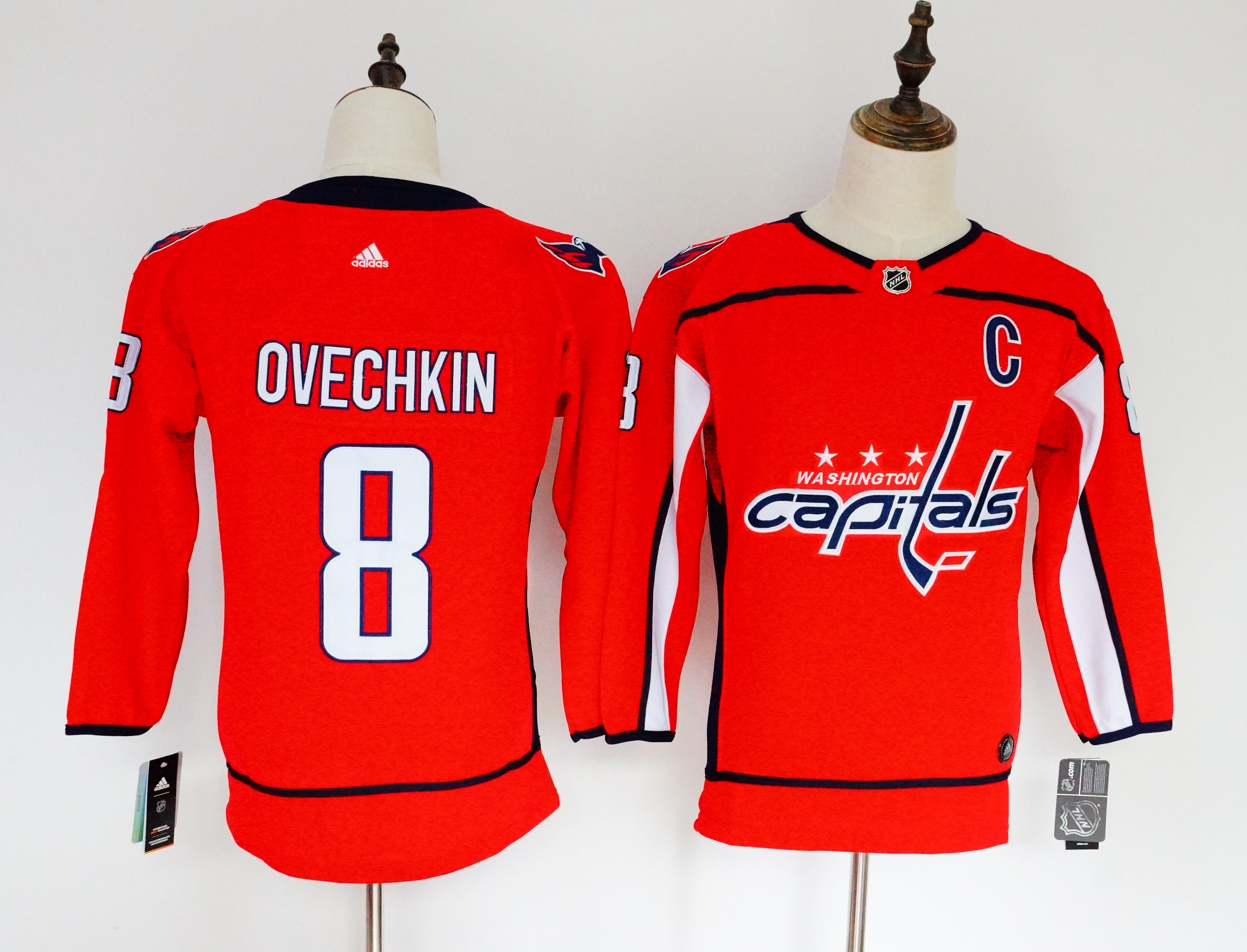 Capitals 8 Alexander Ovechkin Red Youth Adidas Jersey