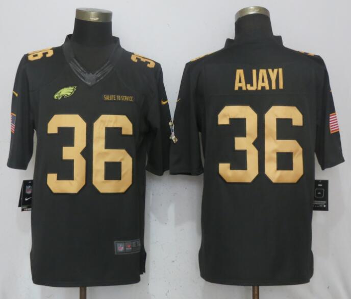 Nike Eagles 36 Jay Ajayi Anthracite Gold Salute To Service Limited Jersey