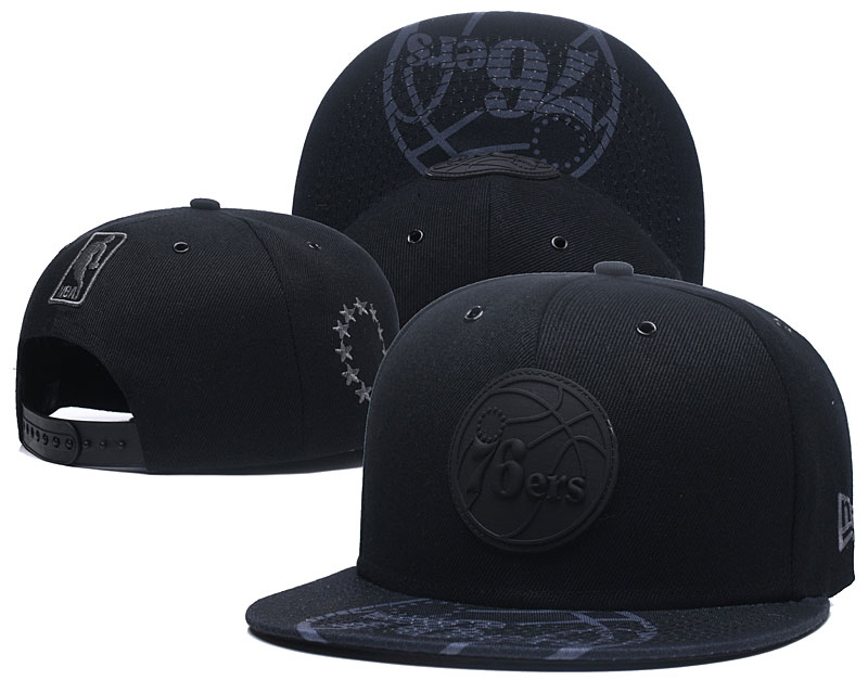 76ers Team Logo Black Adjustable Hat YS
