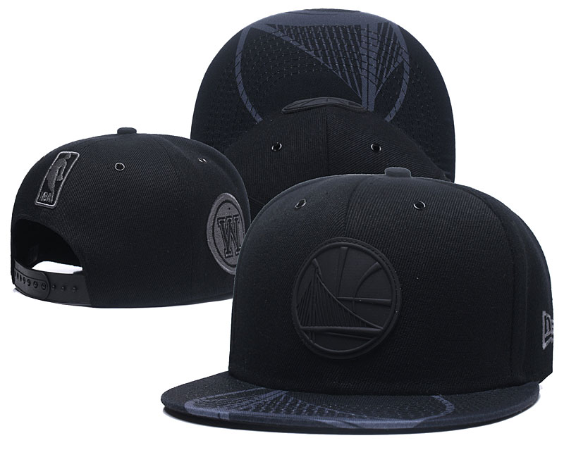 Warriors Team Logo Black Adjustable Hat YS