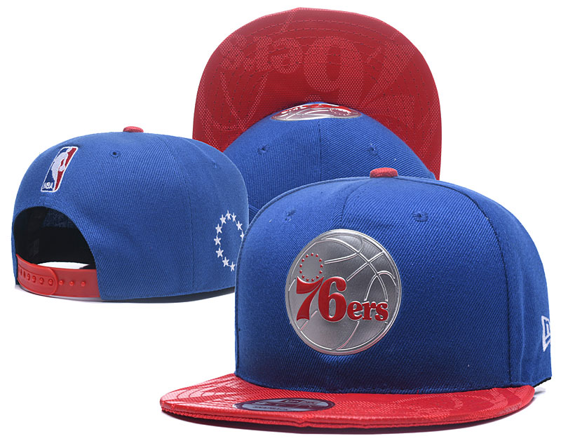 76ers Team Logo Blue Adjustable Hat YD