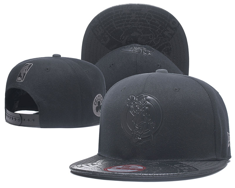Celtics Team Logo All Black Adjustable Hat YD