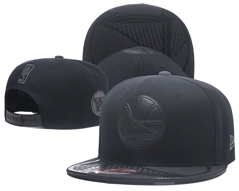 Warriors Team Logo All Black Adjustable Hat YD