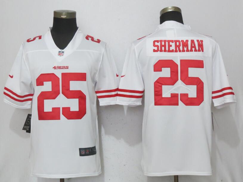 Nike 49ers 25 Richard Sherman White Youth Vapor Untouchable Player Limited Jersey