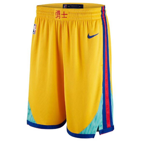 Warriors Gold City Edition Nike Swingman Shorts