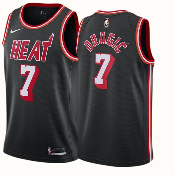 Heat 7 Goran Dragic Black Mitchell & Ness Nike Swingman Jersey